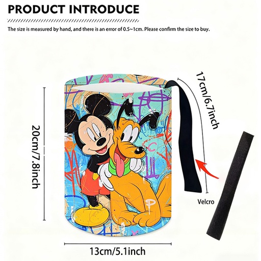 [17619344178850] Cesto de lavandería Disney Mickey y Brutus con estilo graffiti divertido | Gran capacidad, ideal para dormitorio y residencia estudiantil, asas, material de poliéster, cestos de lavandería