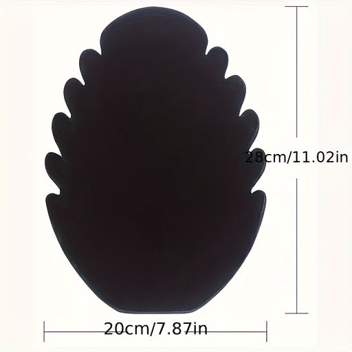 [17612249981663] Soporte para collares de terciopelo en forma de hoja/expositor de joyería con efecto cepillado, equipo de exhibición artesanal/ideal para eventos en tiendas profesionales de collares, aretes y anillos, torre de joyería de diseño elegante, Torres de Joyería, Soporte para Anillos,Organización de