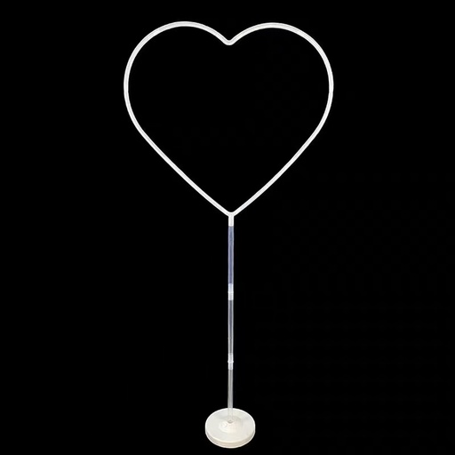[17619619039111] Soporte de Arco de Globos en Forma de Corazón Blanco de Alta Resistencia con Marco Robusto - Fácil Montaje de Columna o Arco de Globos para Bodas, Baby Showers, Día de San Valentín, Fiestas de Princesas - Decoraciones de Globos para Eventos, Decoración del Hogar y Habitaciones, Suministros para