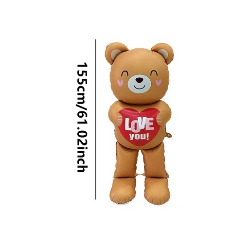 [17612439414543] Extra Grande 155cm Día de San Valentín Propuesta de Matrimonio Fiesta Decoración Dibujos Animados Abrazando AMORYOU Globo de Corazón, Globo de Día de San Valentín, Decoraciones para Fiesta de Día de San Valentín