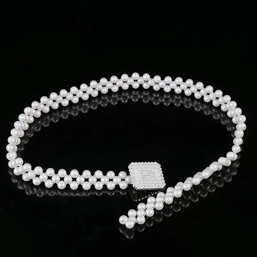 [17616729386940] 1pc Cinturón de Cintura para Mujer, Estilo Versátil, Cinturón para Vestidos con Hebilla Aleatoria, Cinturón Creativo para Vestidos, Accesorio Elegante para Mujeres, Accesorio de Boda,Cinturón para Fiestas,Cinturón de Estilo Bohemio,Cinturón con Adornos de Perlas,Cintura elástica,Cinturón Decorativo